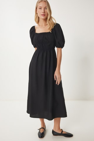 Vestido midi - Preto