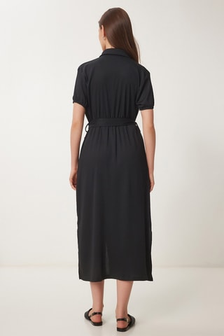 Vestido-camisa - Preto