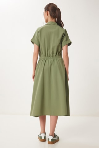 Vestido-camisa - Caqui