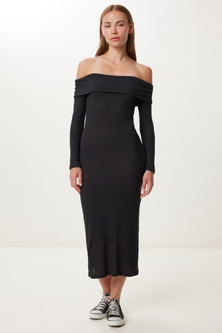 Vestido midi - Preto