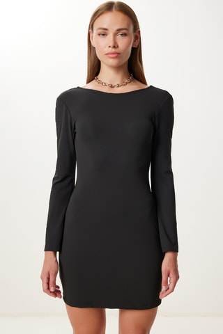 Vestido justo - Preto