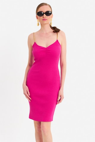 Vestido justo - Fúcsia