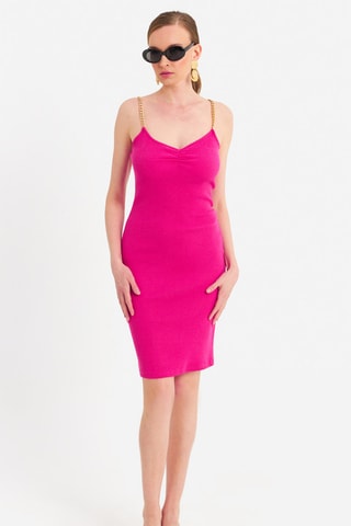 Vestido justo - Fúcsia