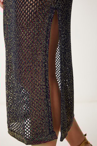 Vestido direito - Azul-marinho