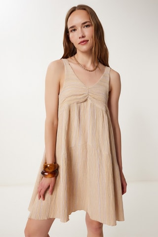 Vestido estilo patinadora - Nude