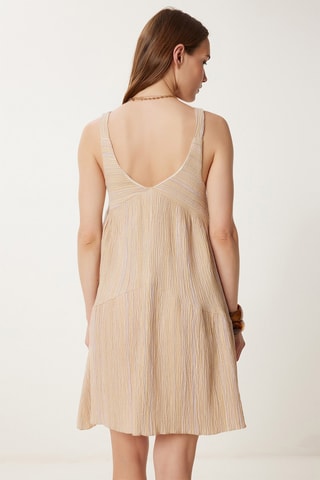 Vestido estilo patinadora - Nude