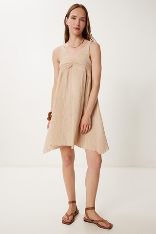 Vestido estilo patinadora - Nude