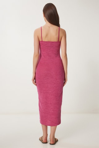 Vestido justo - Rosa-velho