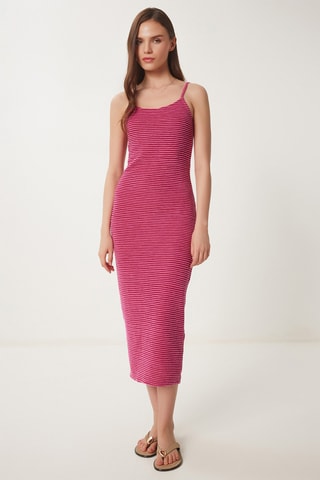 Vestido justo - Rosa-velho