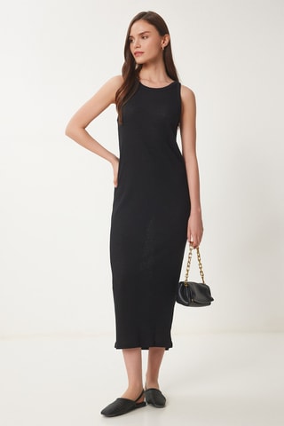 Vestido midi - Preto