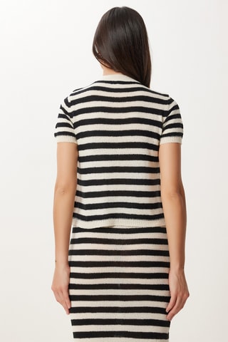 Top e saia comprida - Preto e branco