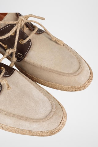 Sapatos de vela em couro - Bege