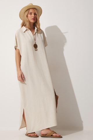 Vestido comprido - Nude