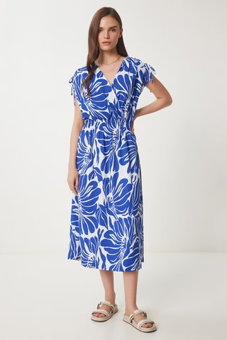 Vestido midi - Azul-cobalto