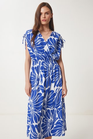 Vestido midi - Azul-cobalto