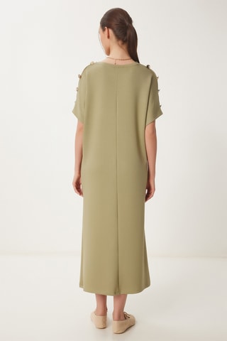Vestido midi - Caqui