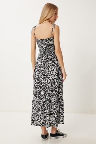 Vestido comprido - Preto e branco