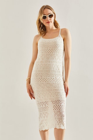 Vestido direito - Cru