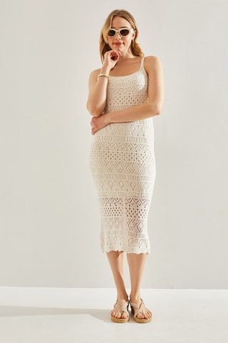 Vestido direito - Cru