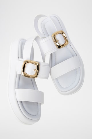 Sandálias com plataforma - Branco