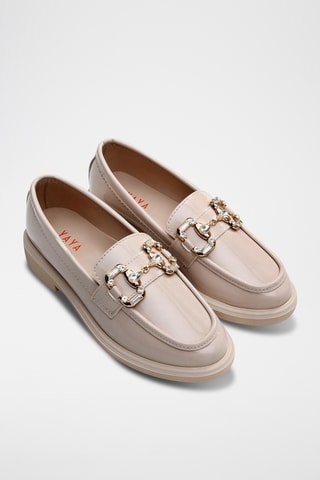 Mocassins de verniz - Bege