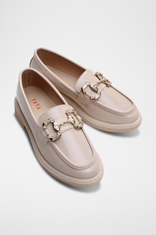 Mocassins de verniz - Bege