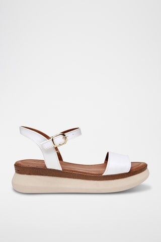 Sandálias com plataforma - Branco