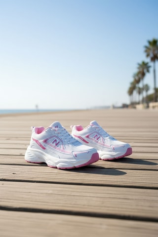 Sapatilhas - Branco e fúcsia