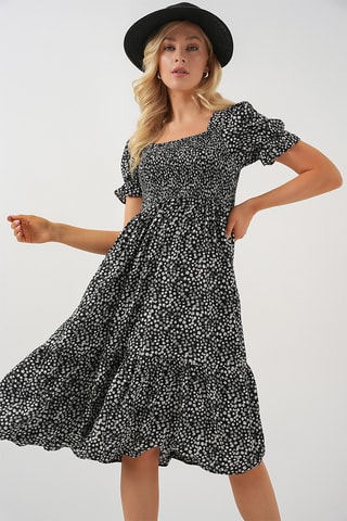 Vestido midi - Preto