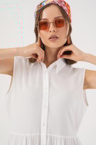 Vestido-camisa - Branco