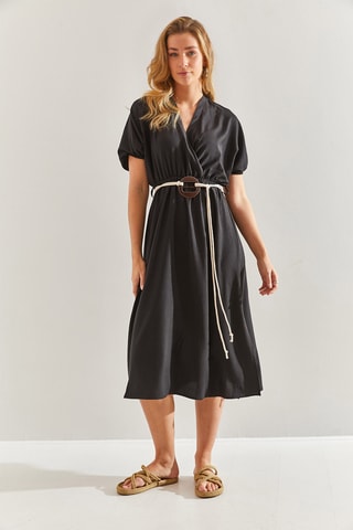 Vestido midi - Preto