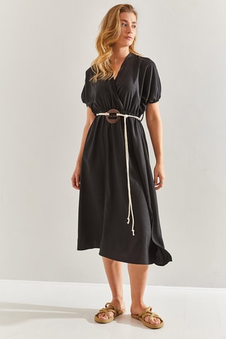 Vestido midi - Preto