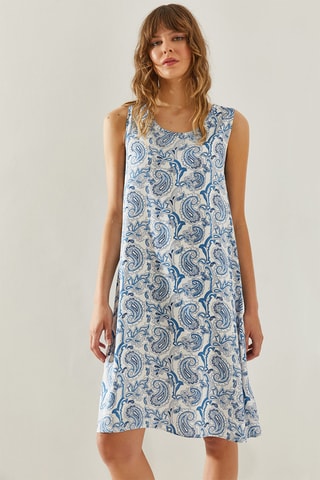 Vestido direito - Azul