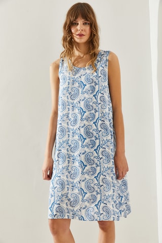 Vestido direito - Azul