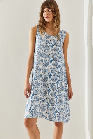 Vestido direito - Azul