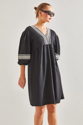 Vestido direito - Preto