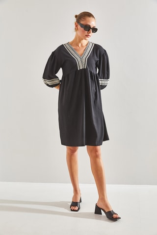 Vestido direito - Preto