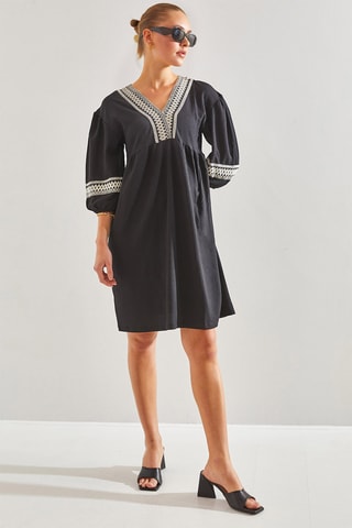 Vestido direito - Preto