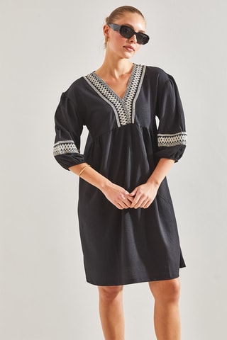 Vestido direito - Preto