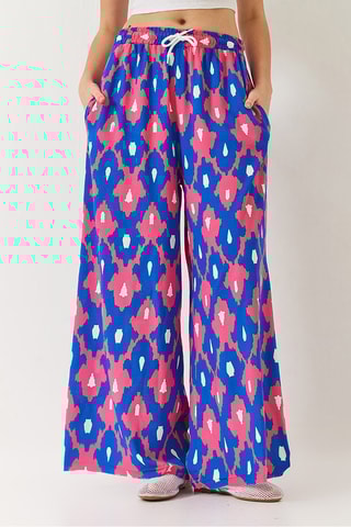 Calças palazzo - Azul-eléctrico