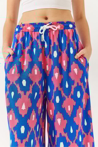 Calças palazzo - Azul-eléctrico