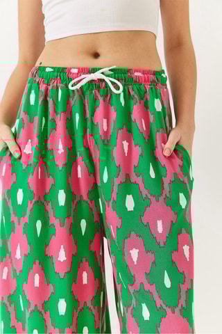 Calças palazzo - Verde