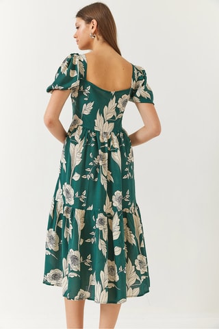 Vestido midi - Caqui