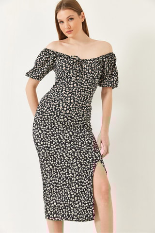 Vestido midi - Preto