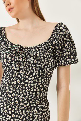 Vestido midi - Preto