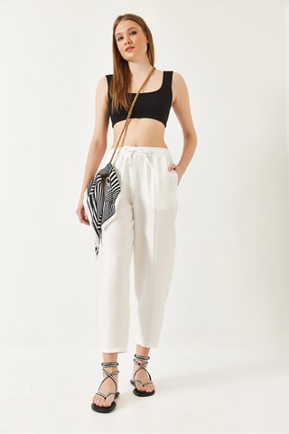 Calças baggy 7/8 - Branco