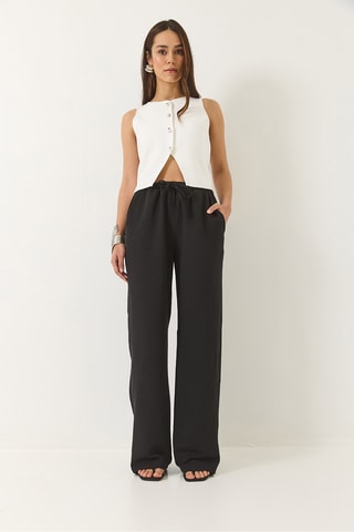 Calças palazzo - Preto