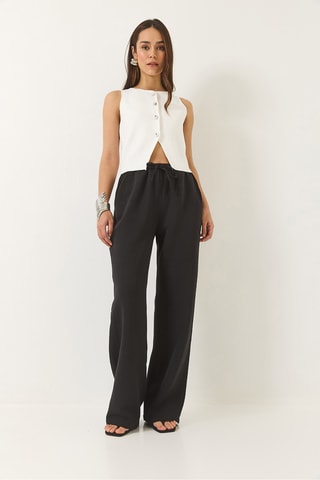 Calças palazzo - Preto