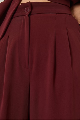 Colete e calças cintura subida - Bordô