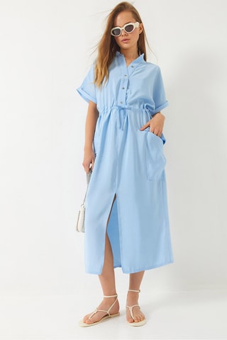 Vestido midi - Azul-celeste